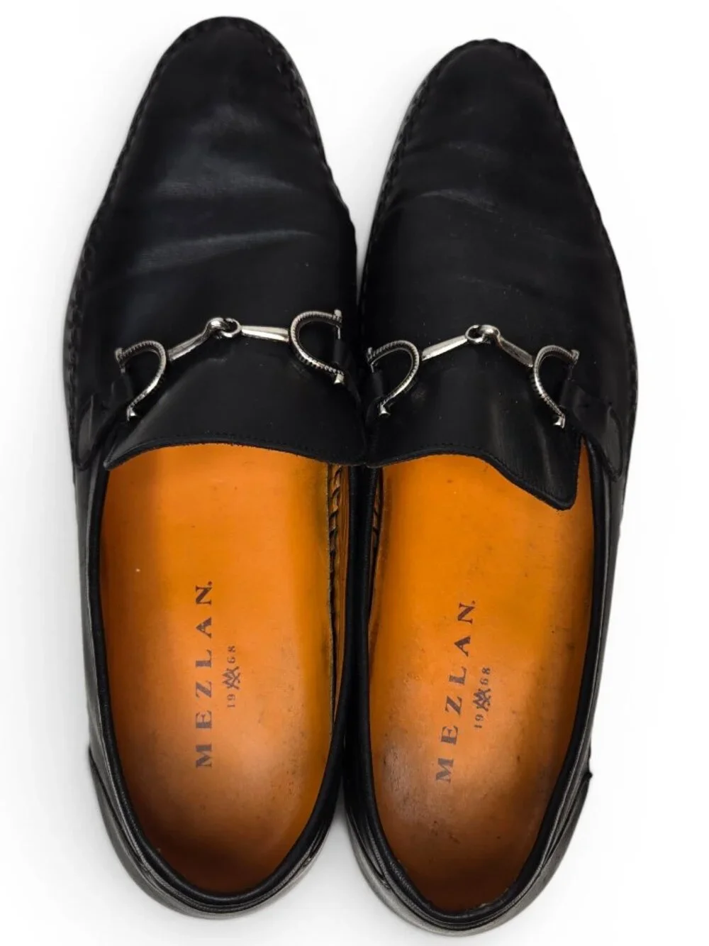 Mezlan Barbera Horsebit Loafers Mens Black Soft Leather Pointy Front 11.5